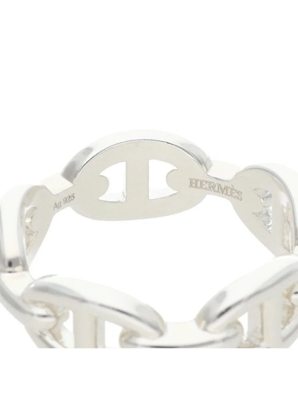 Hermes Chaine D'ancre Enchainee PM Silver Ring